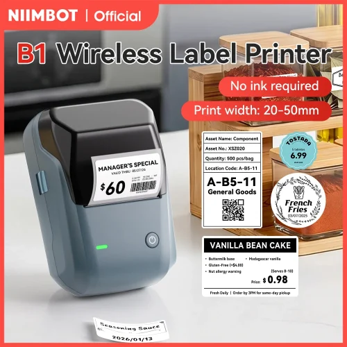 NIIMBOT B1 Portable Bluetooth Label Printer